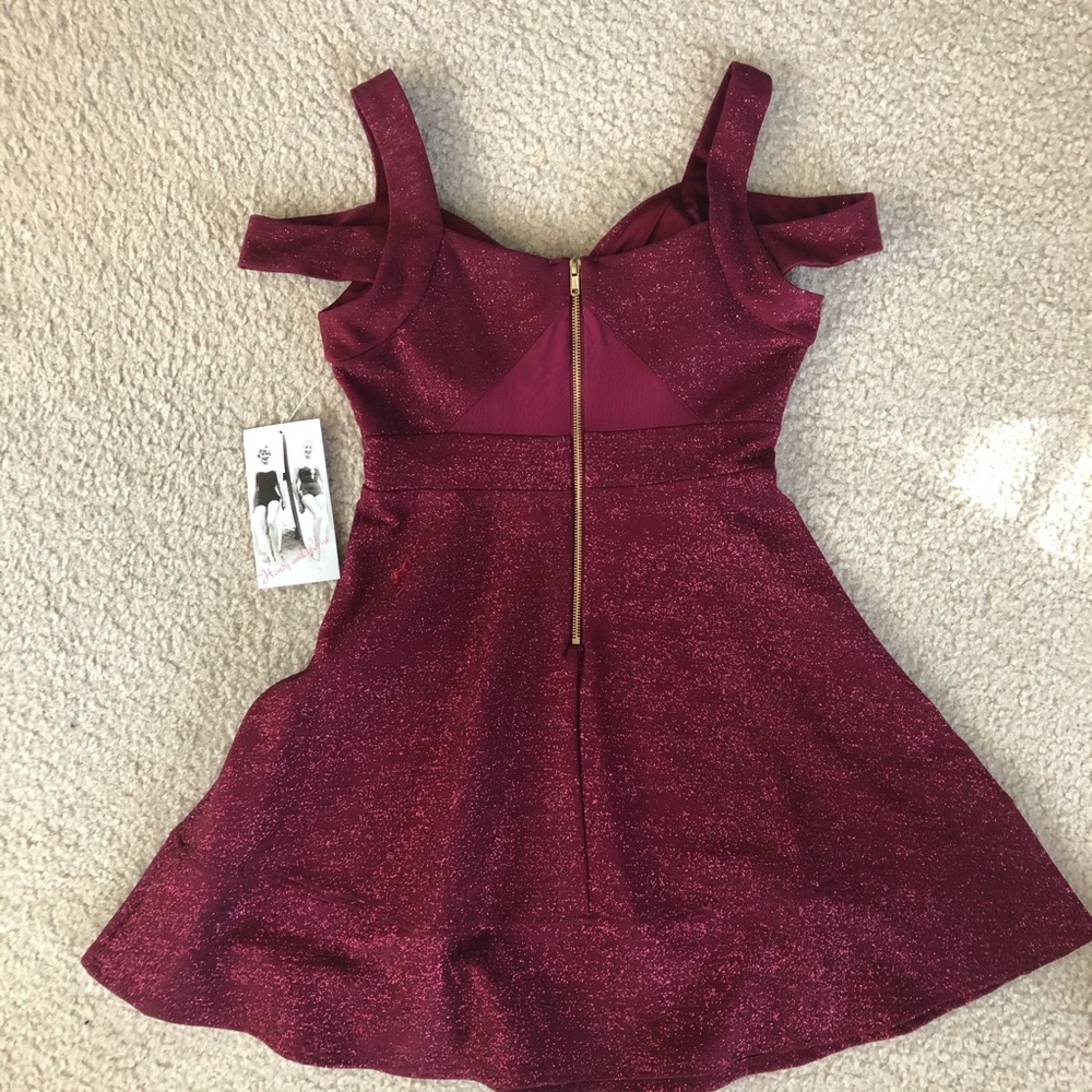 Red Sparkly Mini Dress